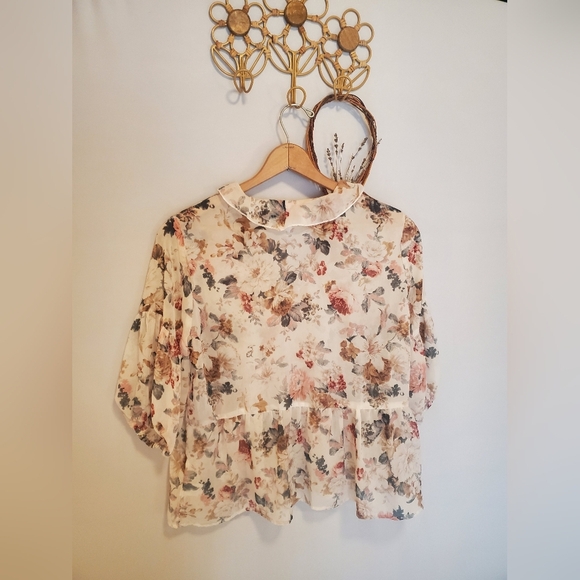 Hayden Floral Ruffle Blouse - Picture 6 of 6